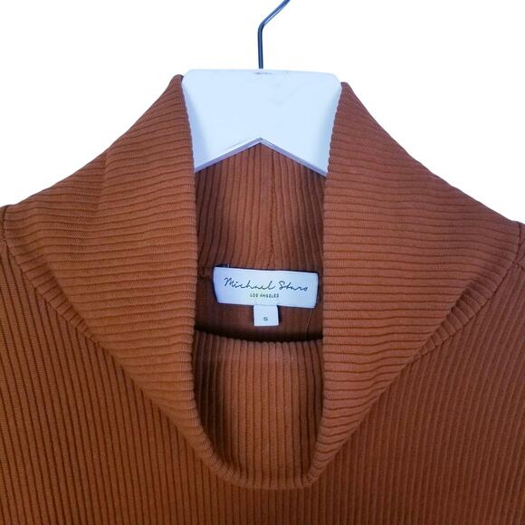 Michael Stars Los Angeles I Donna Tunic Rustique Ribbed Knit Turtleneck Top - S - Picture 6 of 10